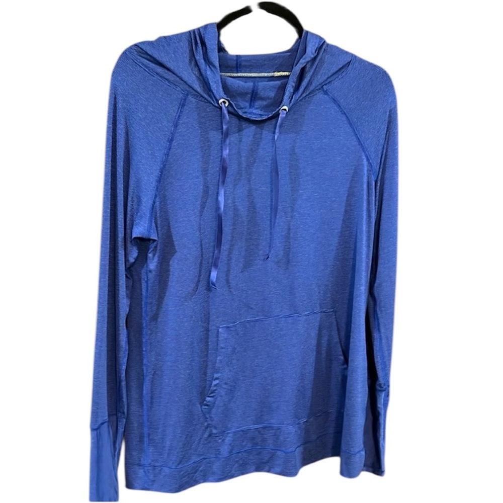 Blue Sport Hootie Lightweight by Teezher Sports Small Petite Blue White Stripes